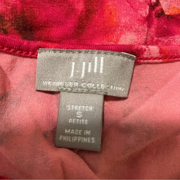 J. Jill Vibrant Red and Black Tank Top Small Petite Wearever Collection Stretch - Picture 9 of 9